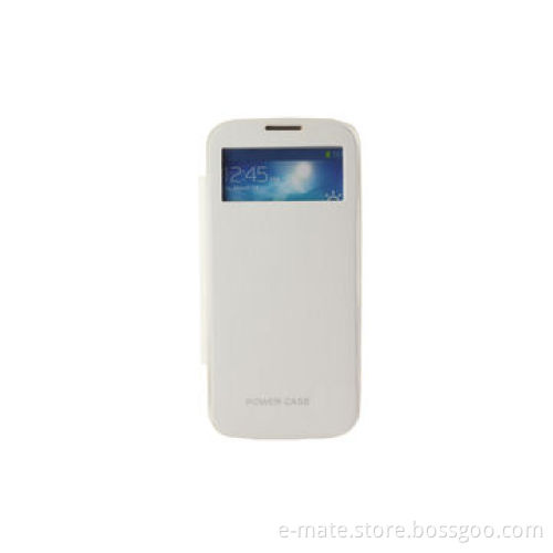 Power Case for Samsung Galaxy S4, with Leather Cover and Kickstand for Video Watching and Face Time